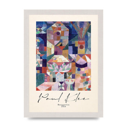 Paul Klee Burggarten 1919 Printed Poster - A4 framed