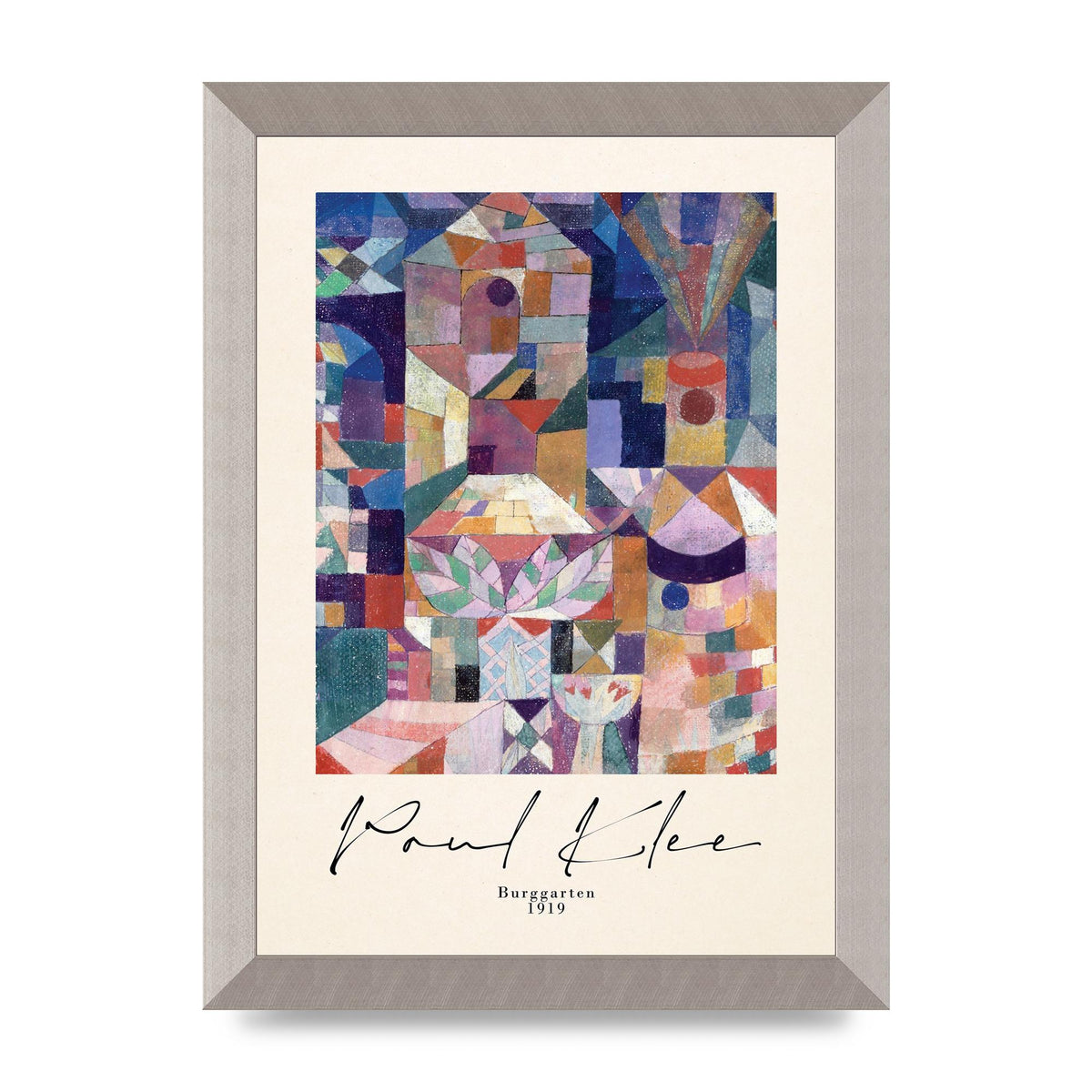 Paul Klee Burggarten 1919 Printed Poster - A4 framed