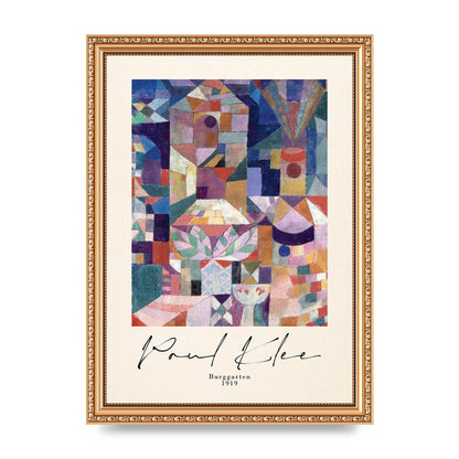 Paul Klee Burggarten 1919 Printed Poster - A4 framed