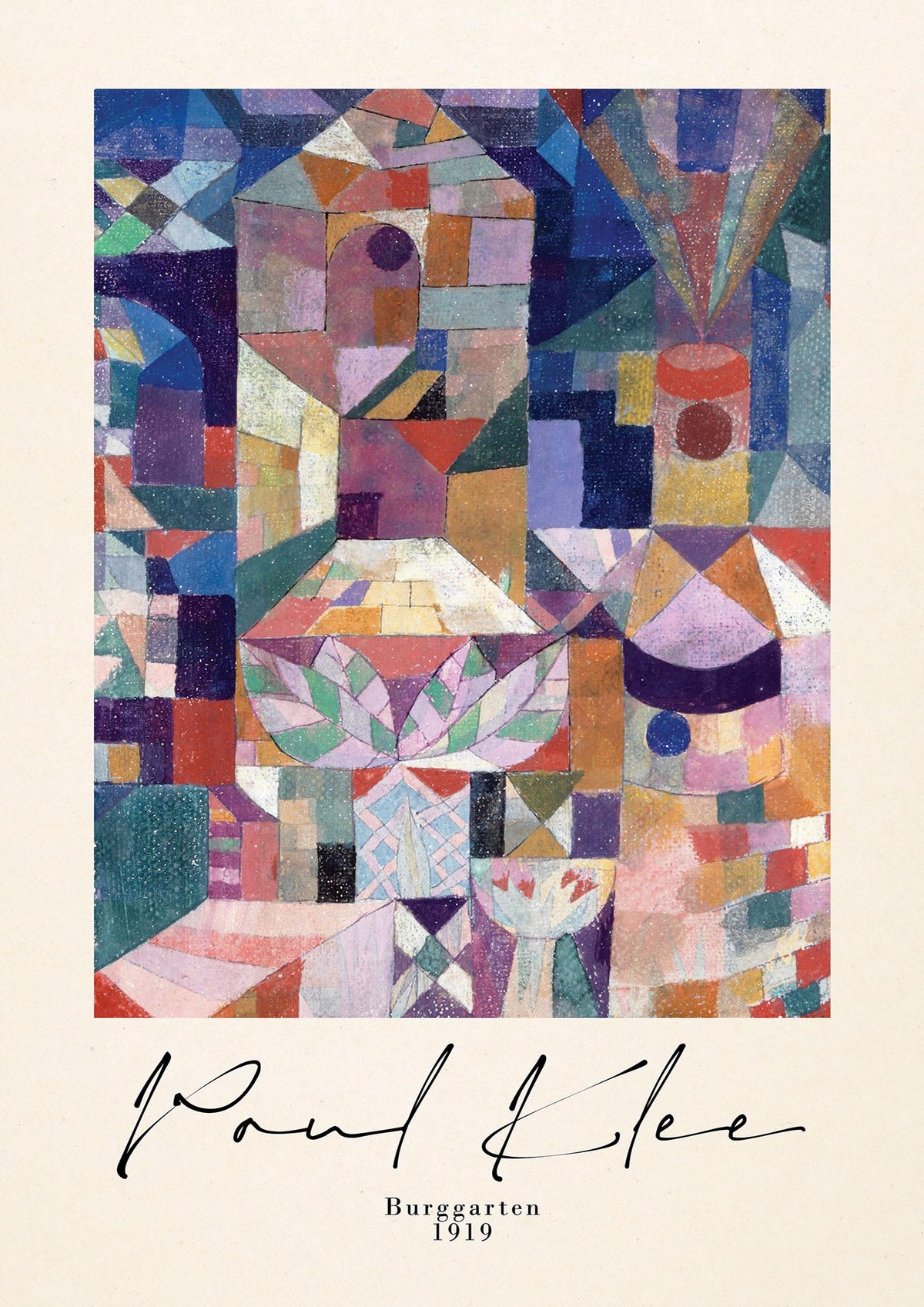 Paul Klee Burggarten 1919 Printed Poster - detail