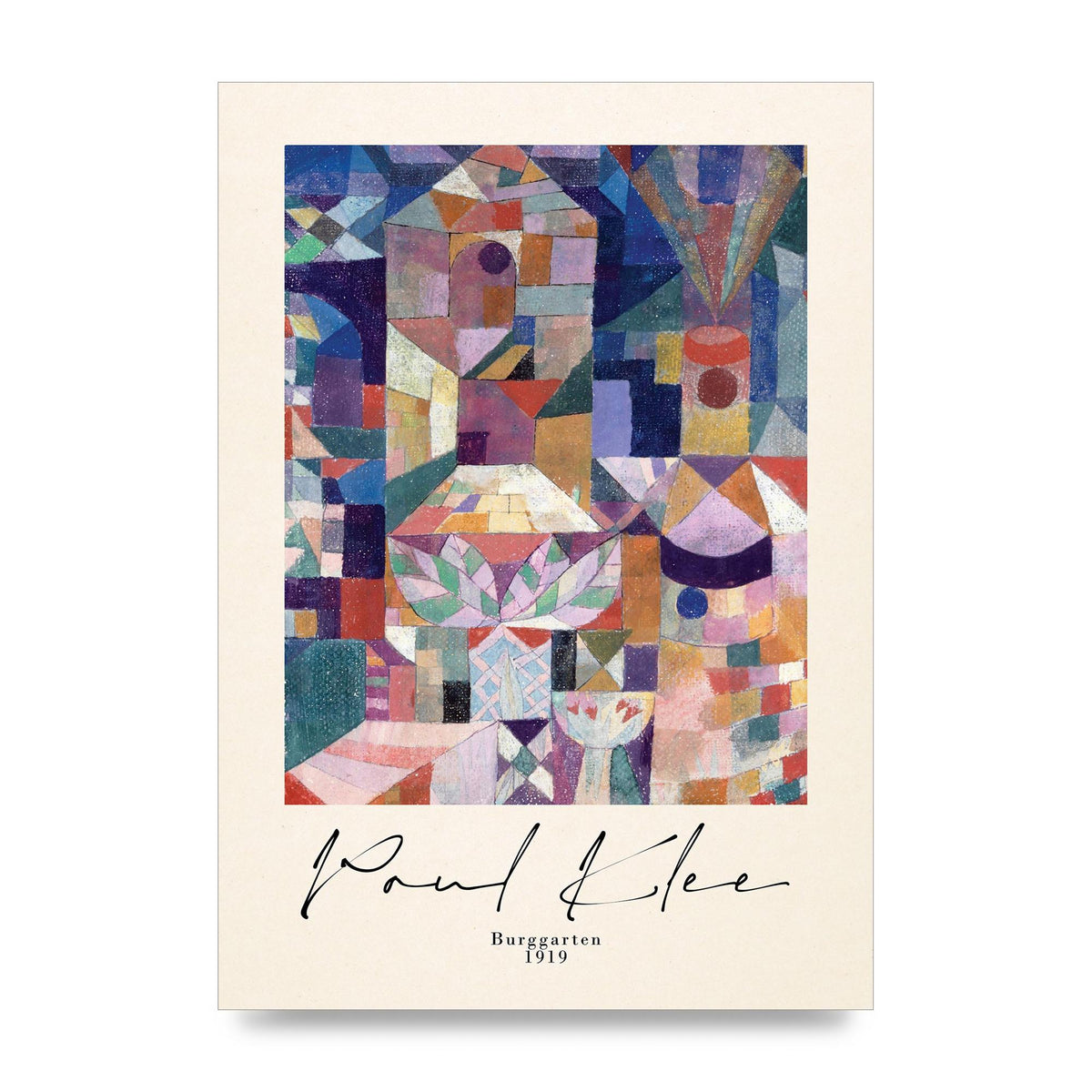 Paul Klee Burggarten 1919 Printed Poster - unframed print