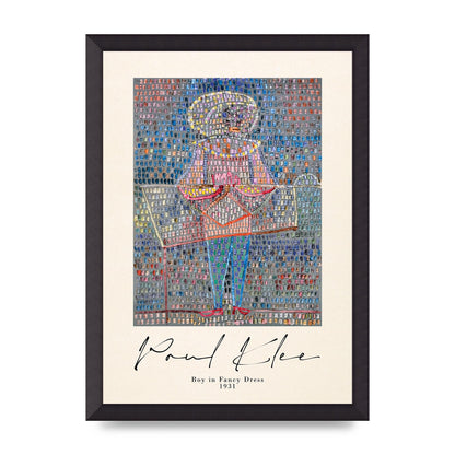 Paul Klee Boy In Fancy Dress 1931 Wall Art - A3 framed