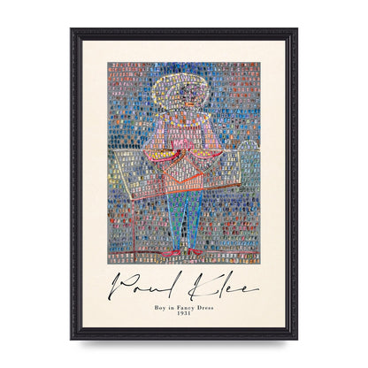 Paul Klee Boy In Fancy Dress 1931 Wall Art - A3 framed