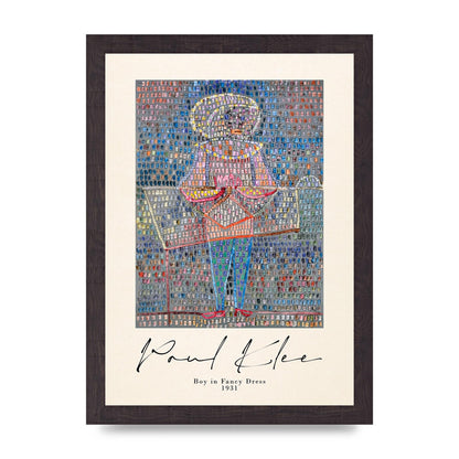 Paul Klee Boy In Fancy Dress 1931 Wall Art - A4 framed
