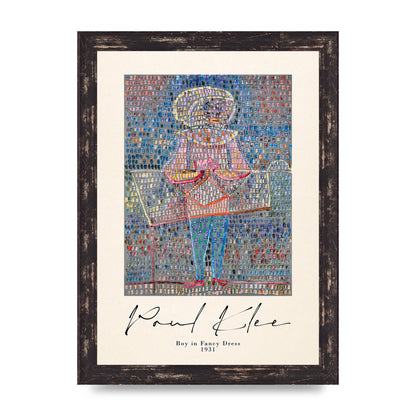 Paul Klee Boy In Fancy Dress 1931 Wall Art - A4 framed