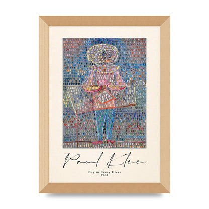 Paul Klee Boy In Fancy Dress 1931 Wall Art - A4 framed