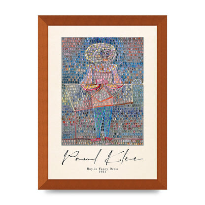 Paul Klee Boy In Fancy Dress 1931 Wall Art - A4 framed