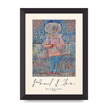 Paul Klee Boy In Fancy Dress 1931 Wall Art - A4 framed