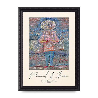 Paul Klee Boy In Fancy Dress 1931 Wall Art - A4 framed