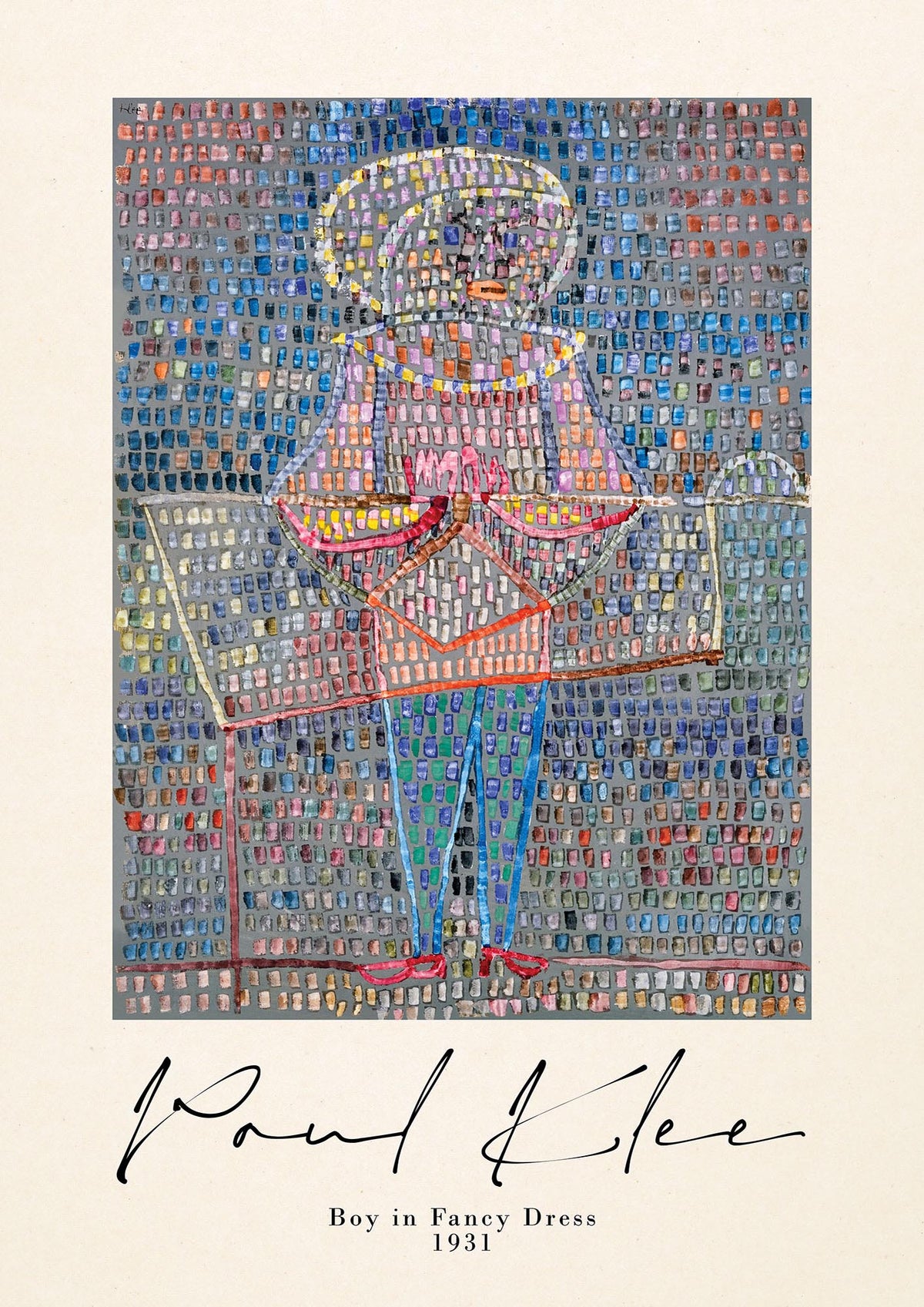 Paul Klee Boy In Fancy Dress 1931 Wall Art - detail