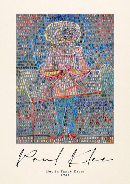 Paul Klee Boy In Fancy Dress 1931 Wall Art - detail