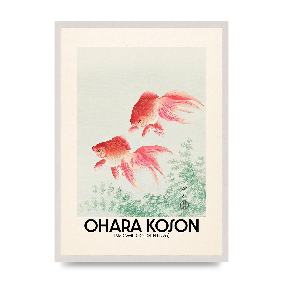 Ohara Koson Two Veil Goldfish 1926 Art For The Home - A2 framed
