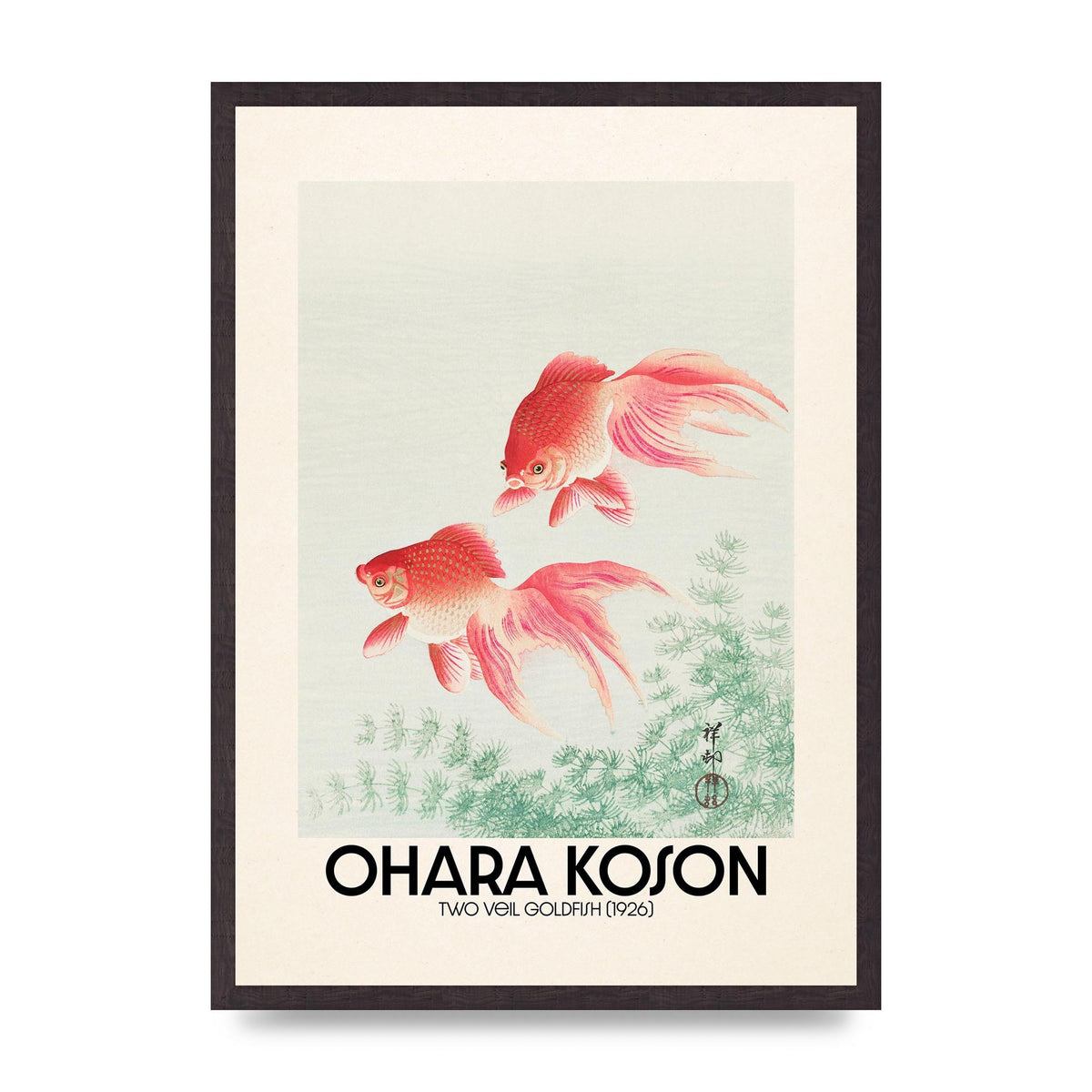 Ohara Koson Two Veil Goldfish 1926 Art For The Home - A2 framed