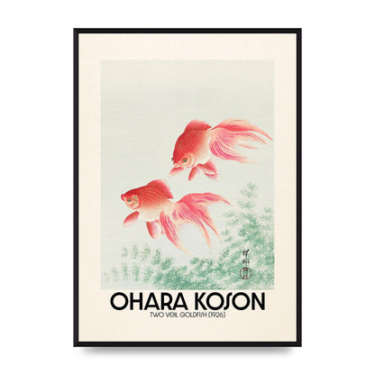 Ohara Koson Two Veil Goldfish 1926 Art For The Home - A2 framed