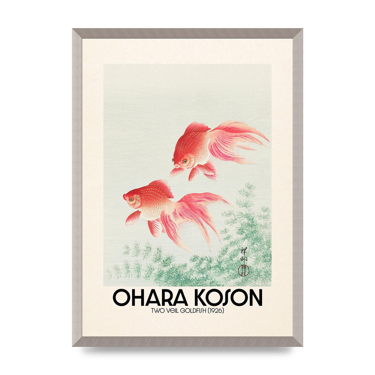 Ohara Koson Two Veil Goldfish 1926 Art For The Home - A2 framed