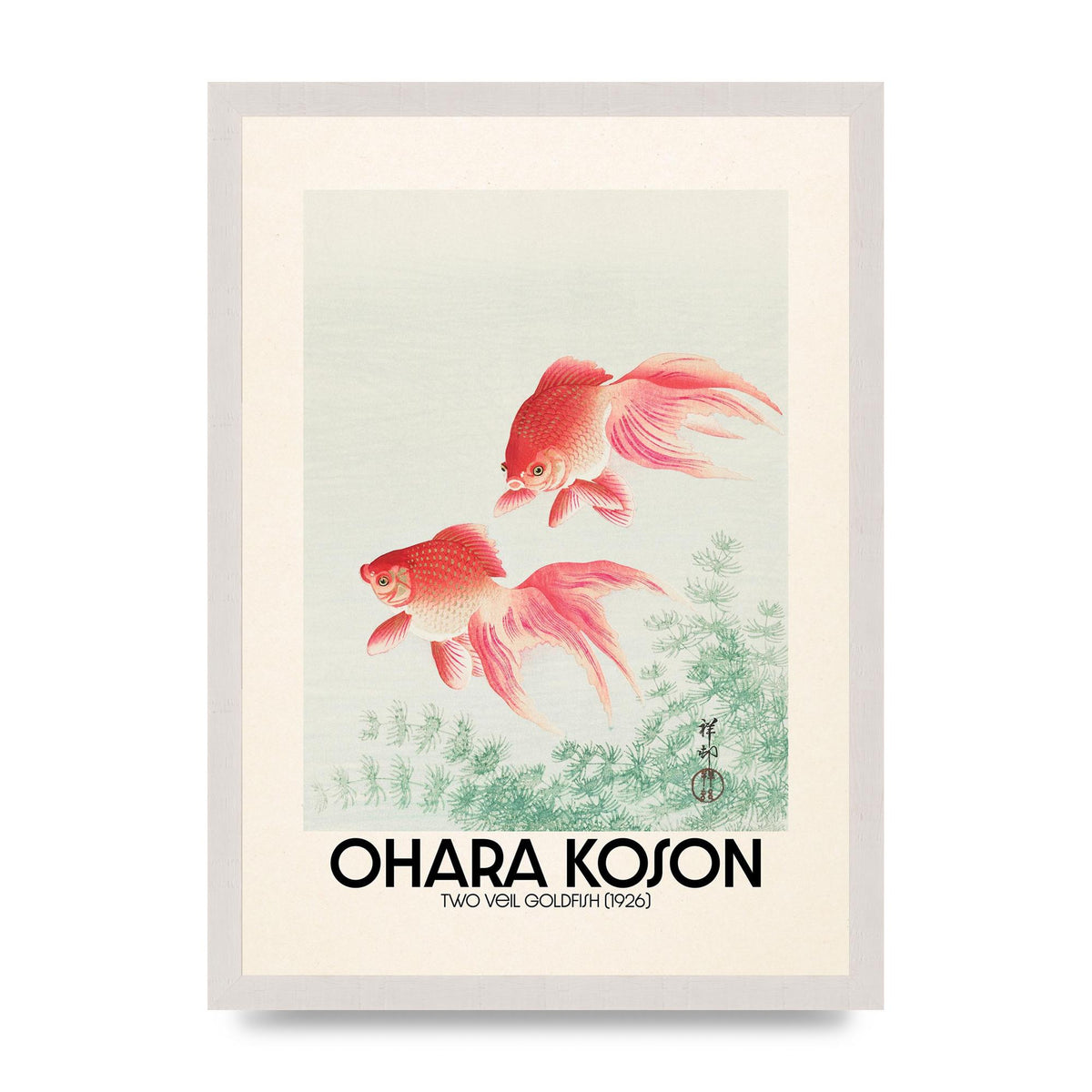 Ohara Koson Two Veil Goldfish 1926 Art For The Home - A3 framed