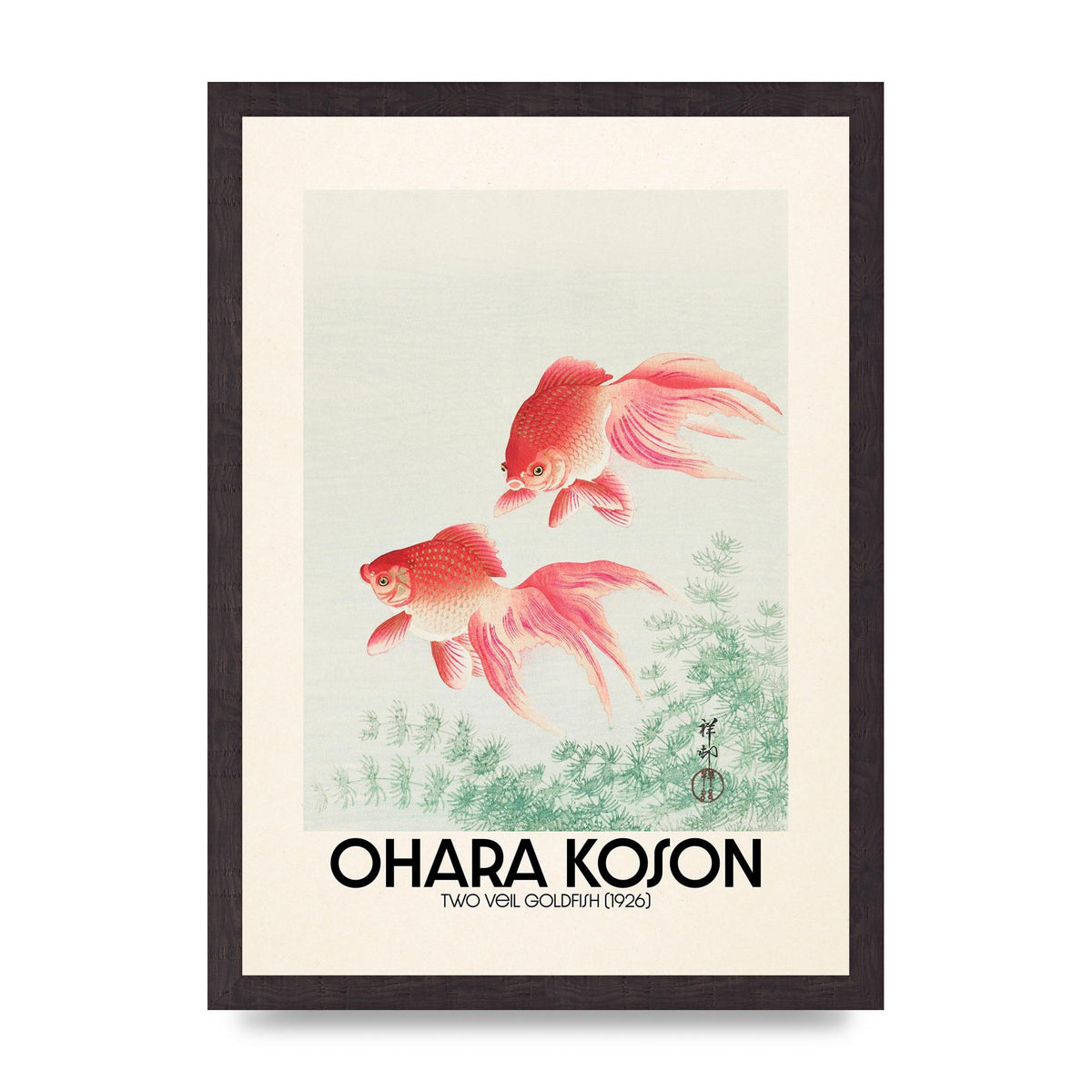 Ohara Koson Two Veil Goldfish 1926 Art For The Home - A3 framed