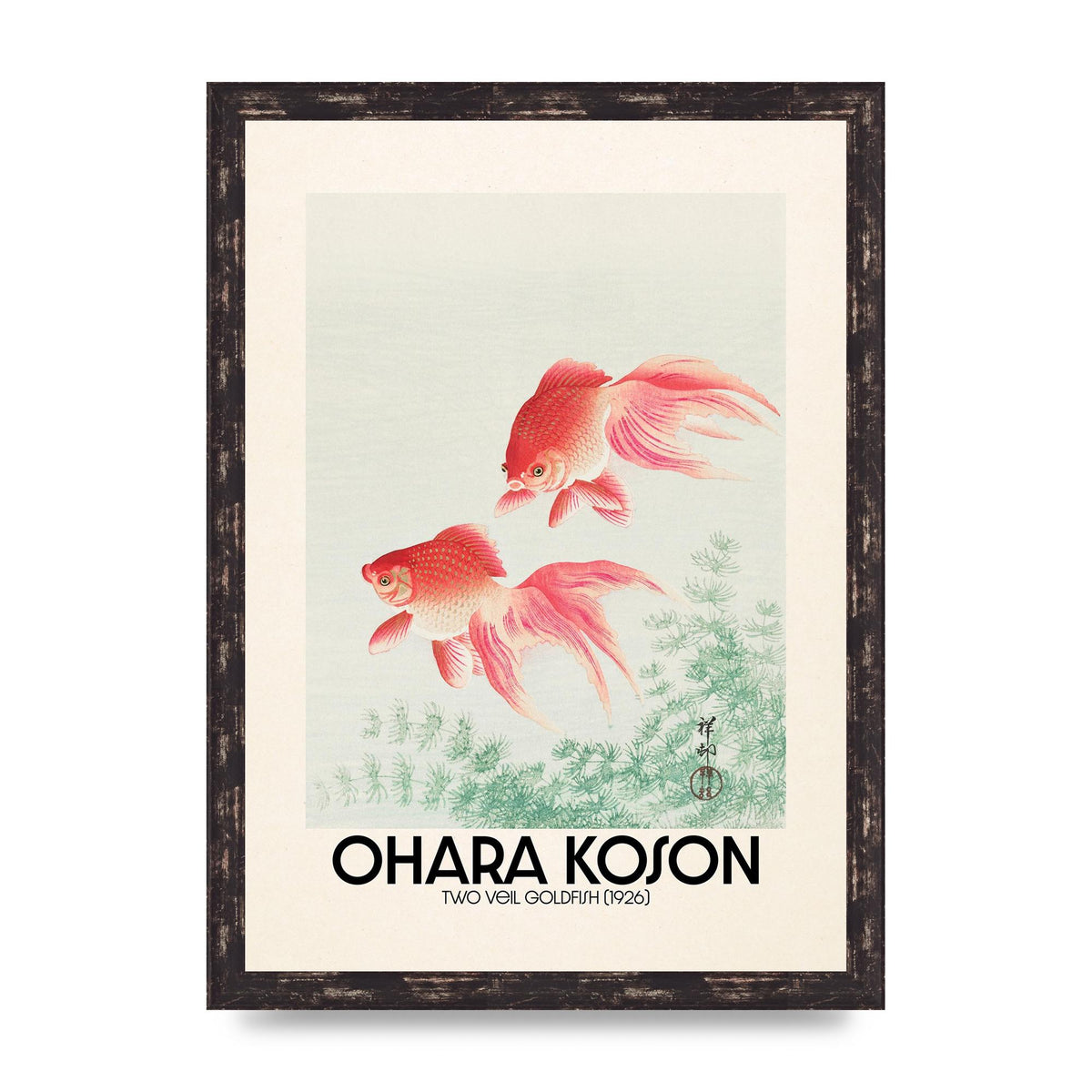 Ohara Koson Two Veil Goldfish 1926 Art For The Home - A3 framed