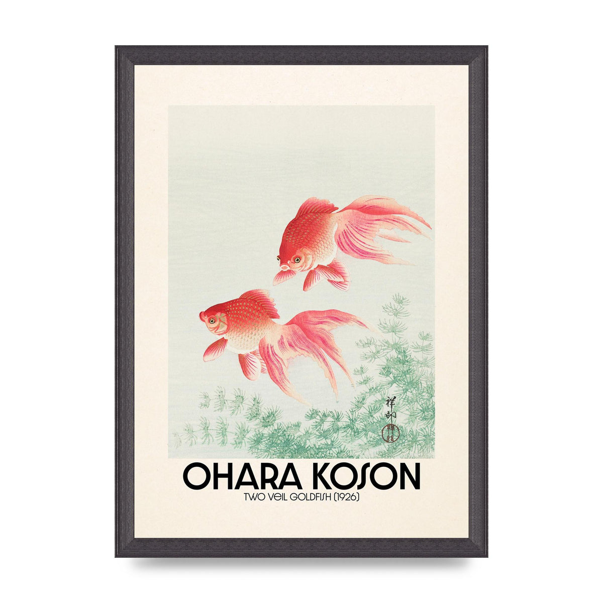 Ohara Koson Two Veil Goldfish 1926 Art For The Home - A3 framed