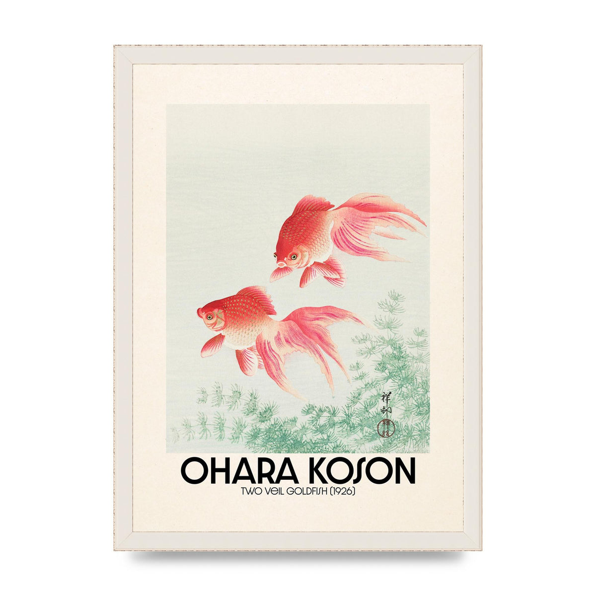 Ohara Koson Two Veil Goldfish 1926 Art For The Home - A3 framed