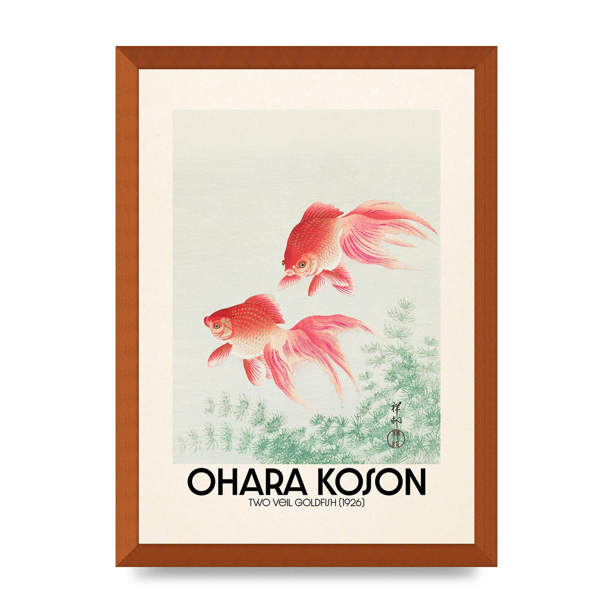 Ohara Koson Two Veil Goldfish 1926 Art For The Home - A3 framed