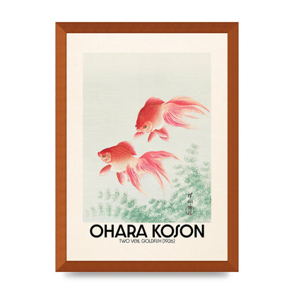 Ohara Koson Two Veil Goldfish 1926 Art For The Home - A3 framed