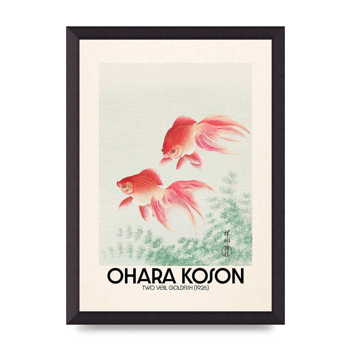 Ohara Koson Two Veil Goldfish 1926 Art For The Home - A3 framed