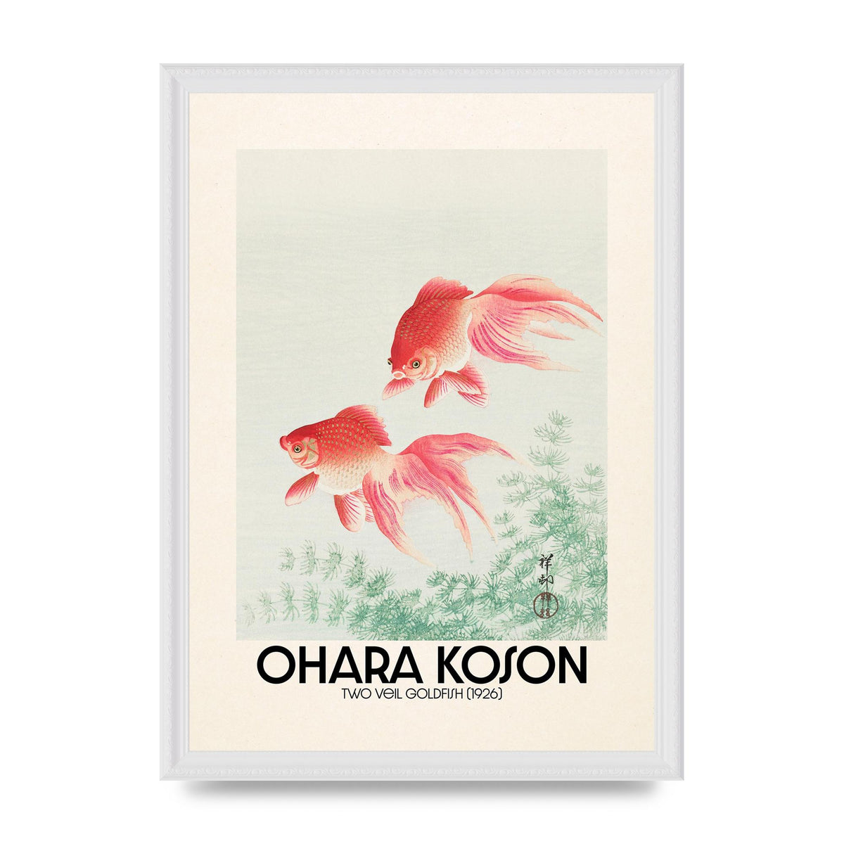 Ohara Koson Two Veil Goldfish 1926 Art For The Home - A3 framed