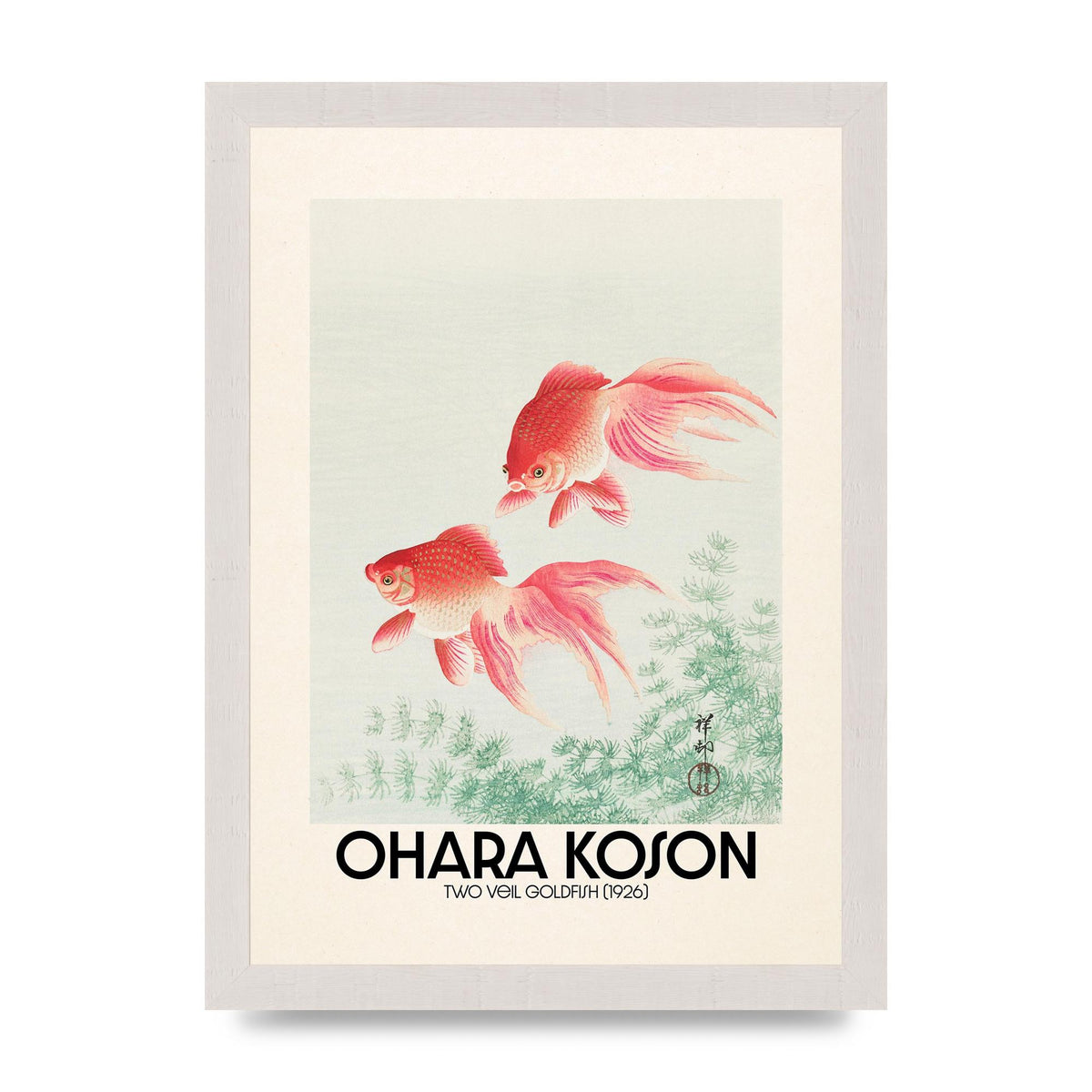 Ohara Koson Two Veil Goldfish 1926 Art For The Home - A4 framed