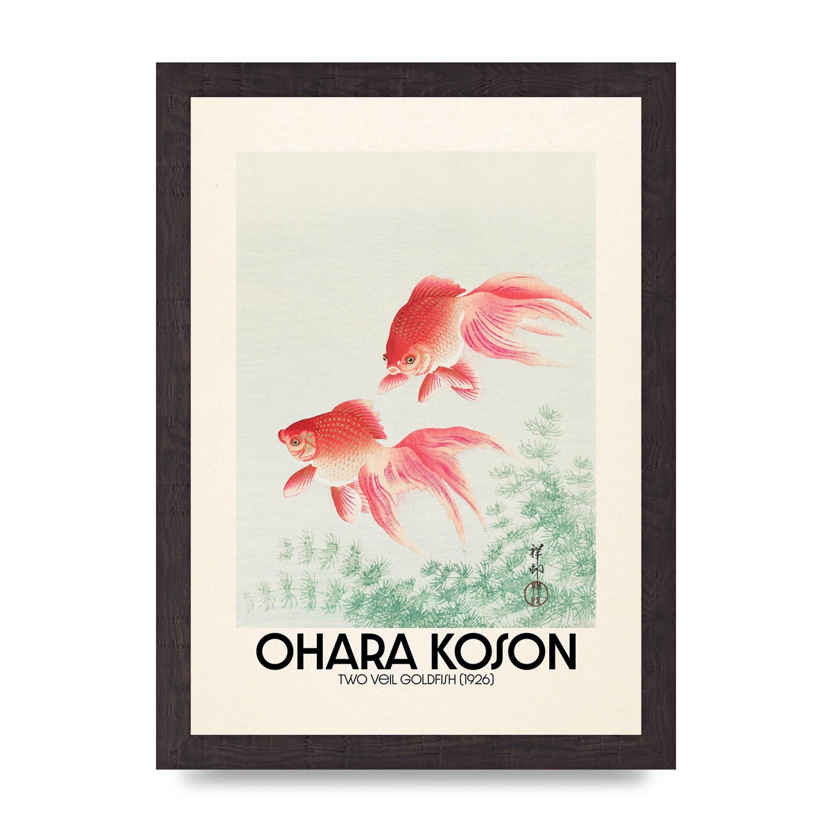 Ohara Koson Two Veil Goldfish 1926 Art For The Home - A4 framed