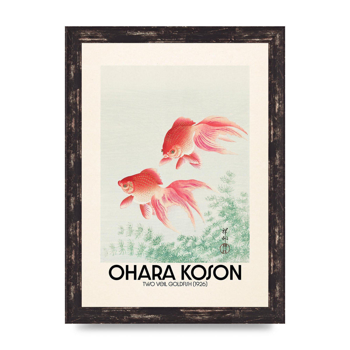 Ohara Koson Two Veil Goldfish 1926 Art For The Home - A4 framed
