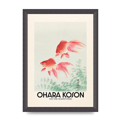 Ohara Koson Two Veil Goldfish 1926 Art For The Home - A4 framed