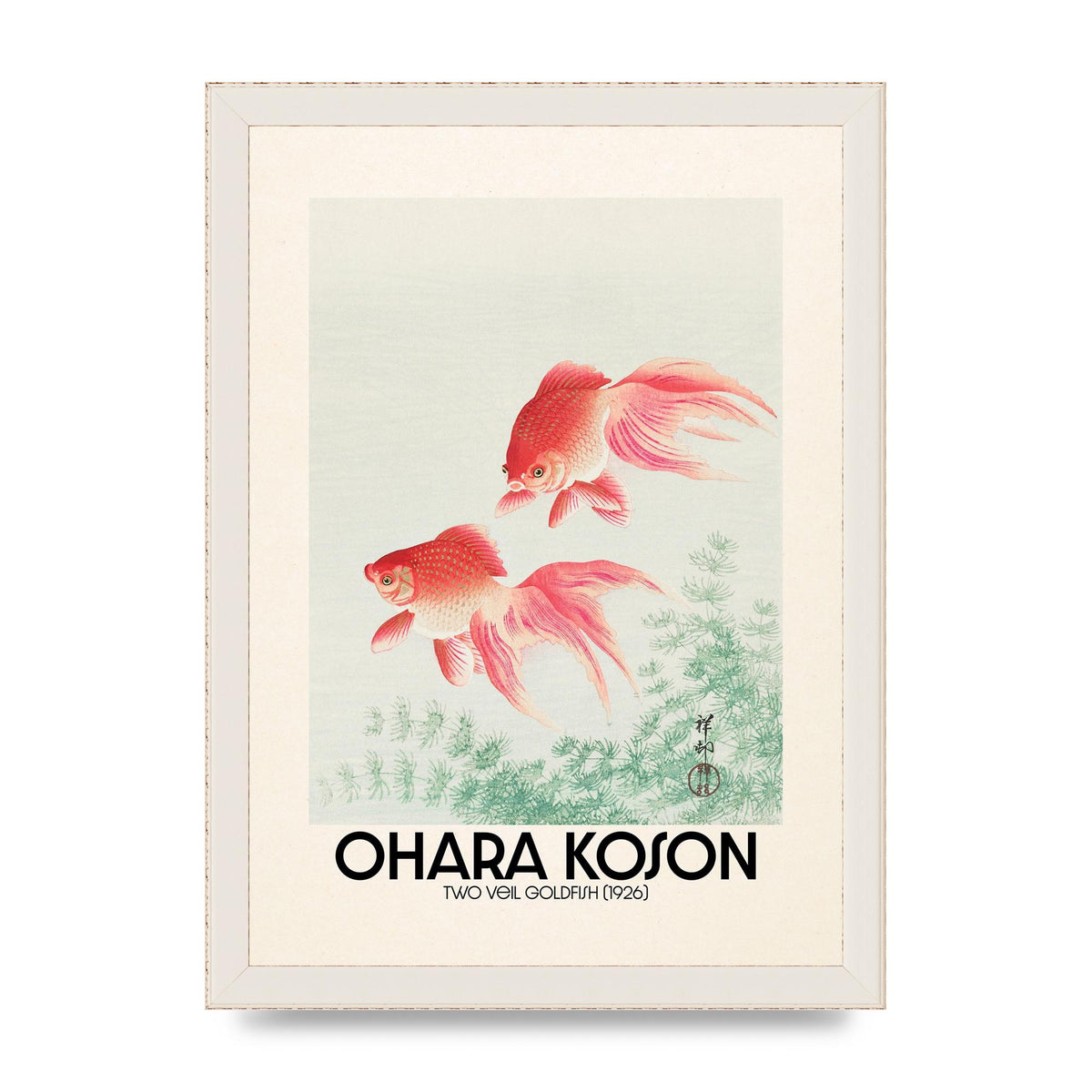 Ohara Koson Two Veil Goldfish 1926 Art For The Home - A4 framed