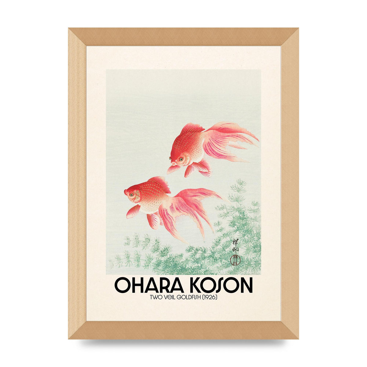 Ohara Koson Two Veil Goldfish 1926 Art For The Home - A4 framed