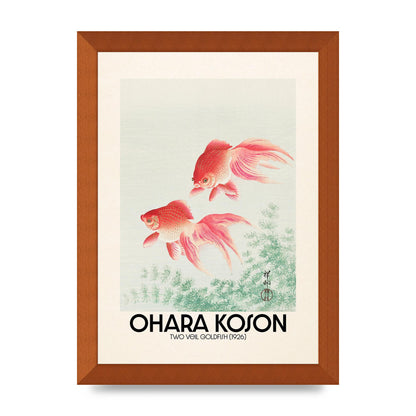 Ohara Koson Two Veil Goldfish 1926 Art For The Home - A4 framed