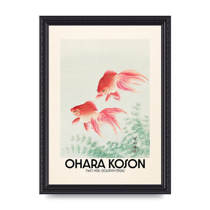 Ohara Koson Two Veil Goldfish 1926 Art For The Home - A4 framed