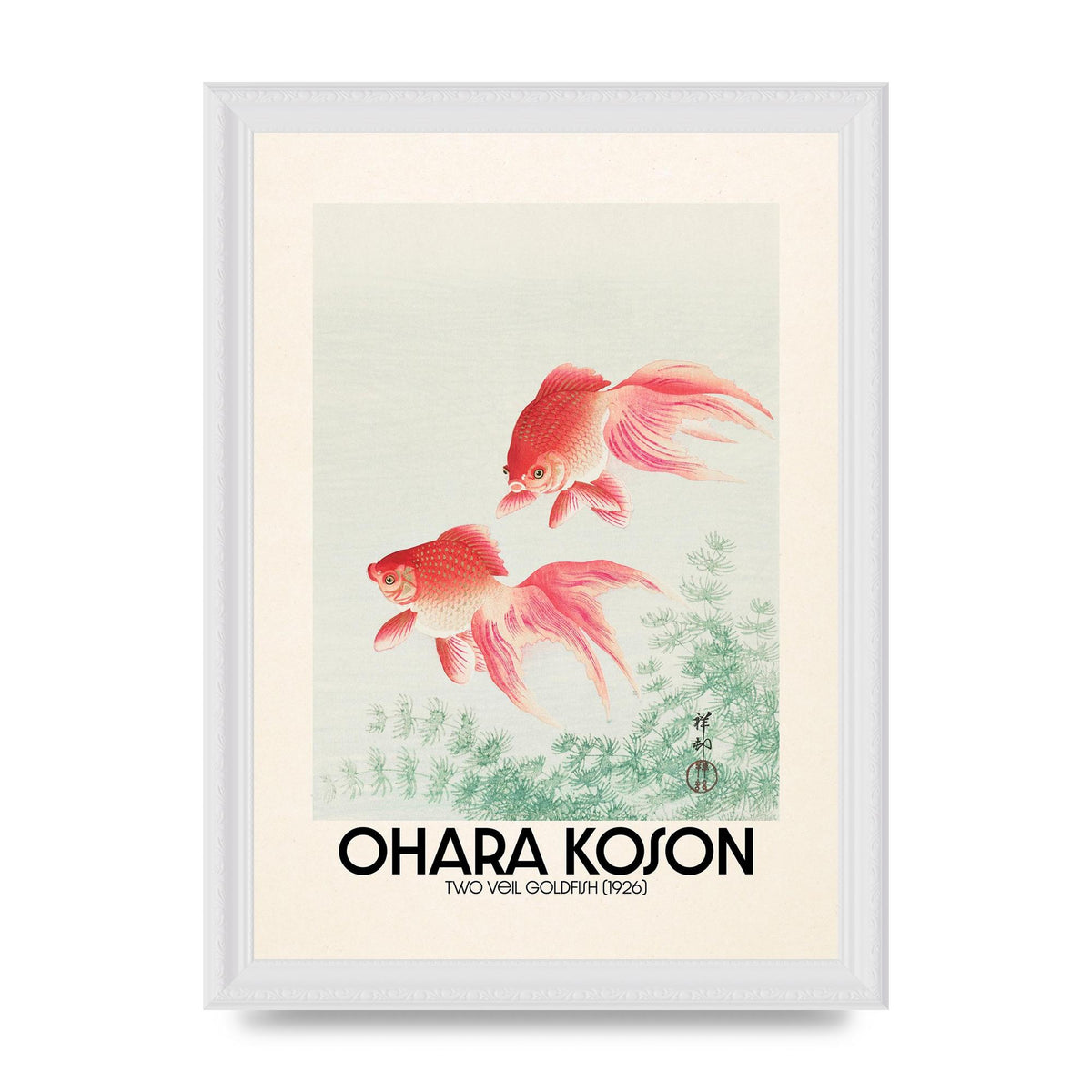Ohara Koson Two Veil Goldfish 1926 Art For The Home - A4 framed