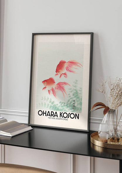 Ohara Koson Two Veil Goldfish 1926 Art For The Home - living room 4