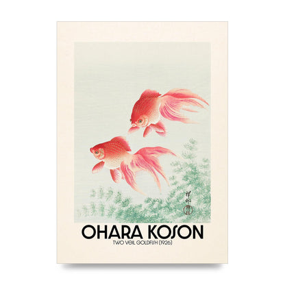 Ohara Koson Two Veil Goldfish 1926 Art For The Home - unframed print
