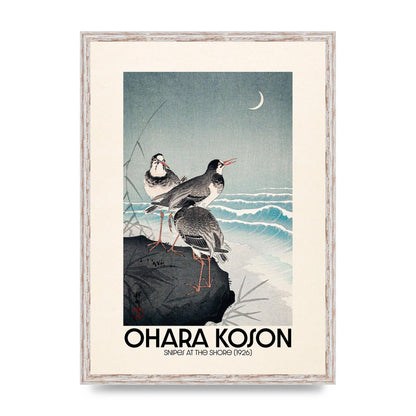 Ohara Koson Snipes At The Shore 1926 Printed Poster - A2 framed