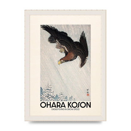 Ohara Koson Eagle Flying In Snow 1933 Art For The Home - A4 framed