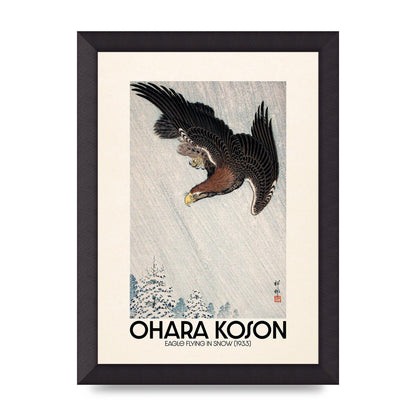 Ohara Koson Eagle Flying In Snow 1933 Art For The Home - A4 framed