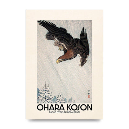 Ohara Koson Eagle Flying In Snow 1933 Art For The Home - unframed print