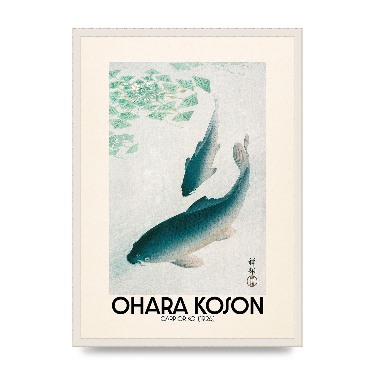 Ohara Koson Carp Or Koi 1926 Wall Art - A2 framed