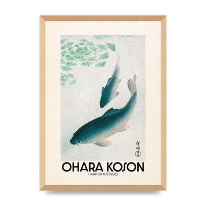 Ohara Koson Carp Or Koi 1926 Wall Art - A2 framed