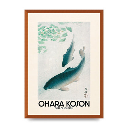 Ohara Koson Carp Or Koi 1926 Wall Art - A2 framed