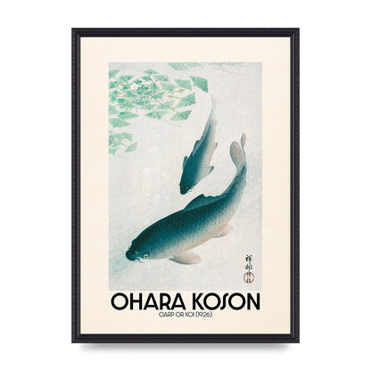 Ohara Koson Carp Or Koi 1926 Wall Art - A2 framed