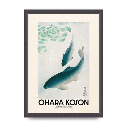 Ohara Koson Carp Or Koi 1926 Wall Art - A3 framed