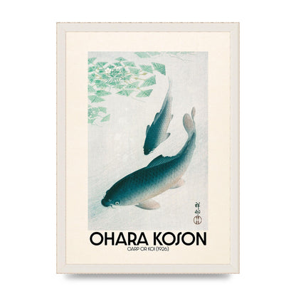 Ohara Koson Carp Or Koi 1926 Wall Art - A3 framed