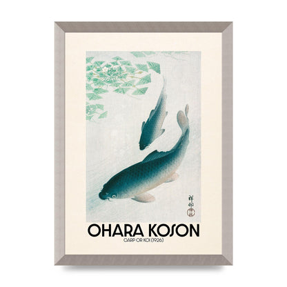 Ohara Koson Carp Or Koi 1926 Wall Art - A3 framed